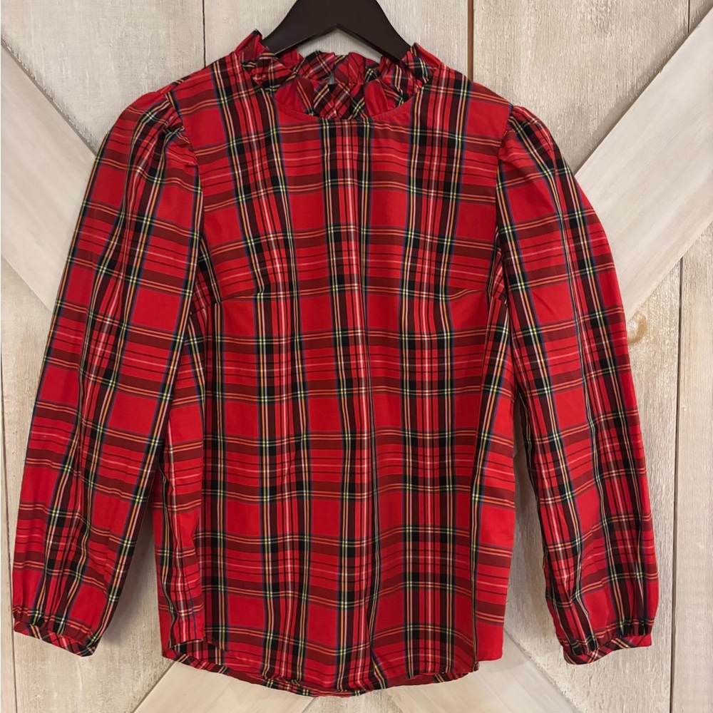 J. Crew Holiday Red Plaid Shirt